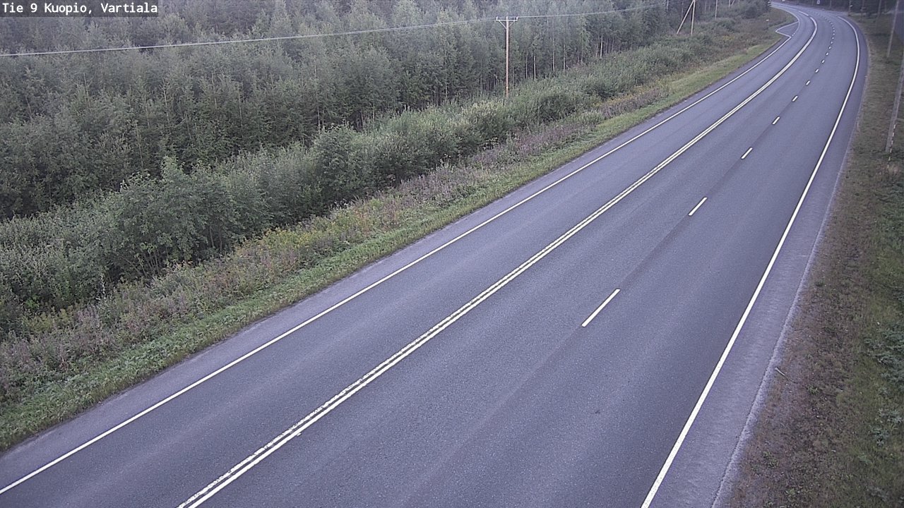 Weather Camera Image Väg 9 Kuopio, Vartiala, Kuopio, Pohjois-Savo