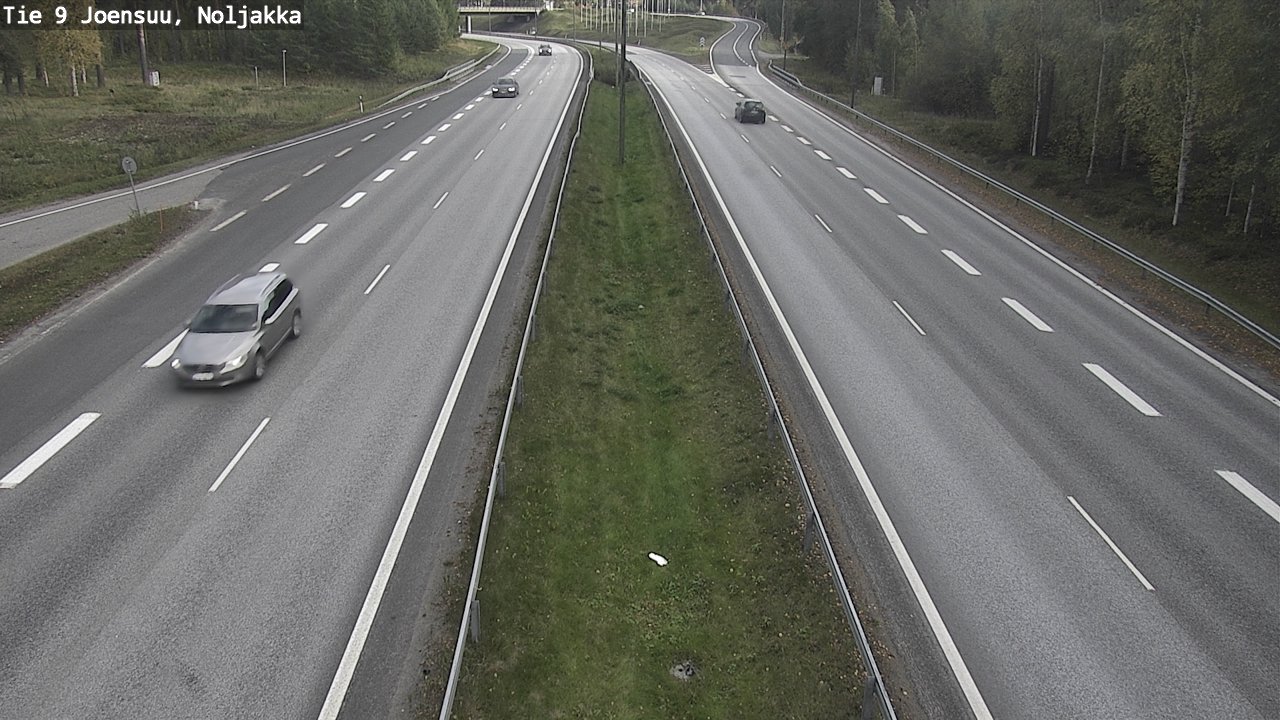 Weather Camera Image Väg 9 Joensuu, Noljakka, Joensuu, Pohjois-Karjala