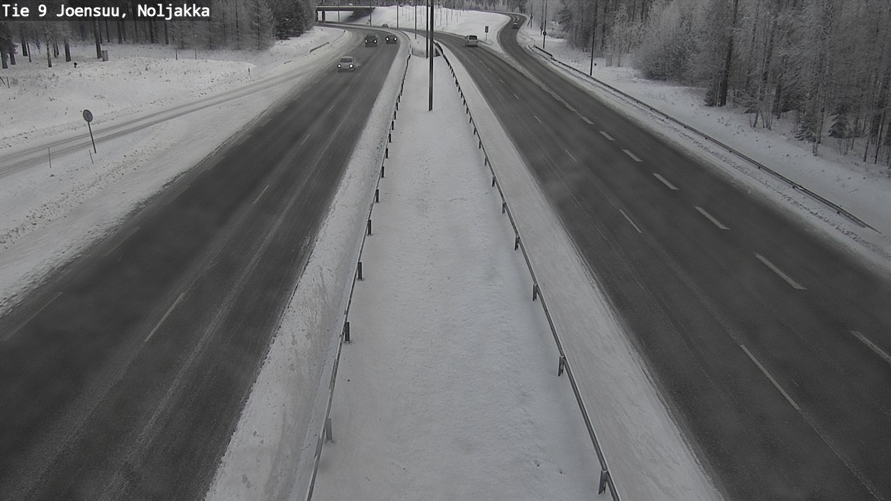 Weather Camera Image Väg 9 Joensuu, Noljakka, Joensuu, Pohjois-Karjala