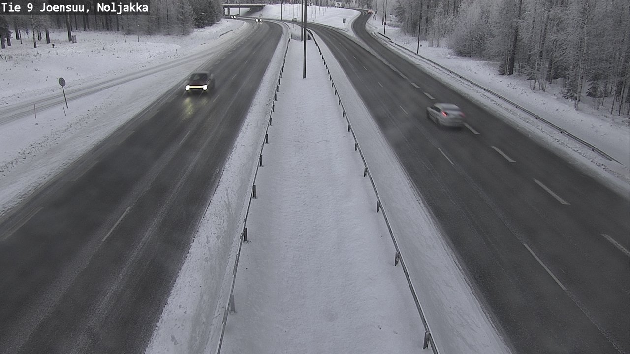 Weather Camera Image Väg 9 Joensuu, Noljakka, Joensuu, Pohjois-Karjala