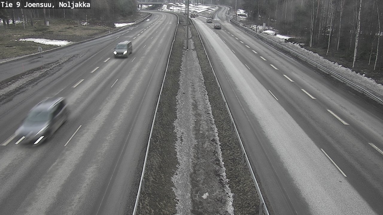 Weather Camera Image Väg 9 Joensuu, Noljakka, Joensuu, Pohjois-Karjala
