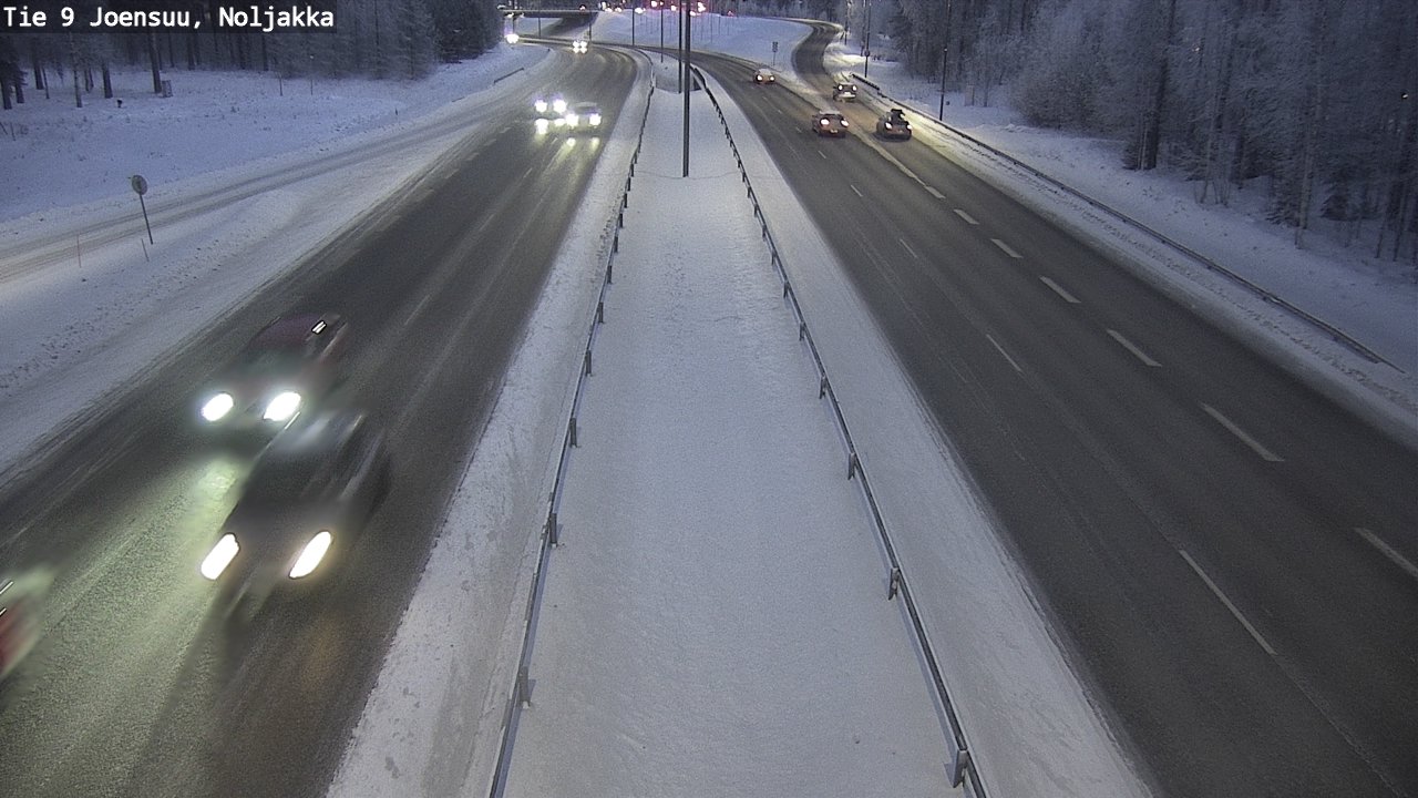 Weather Camera Image Väg 9 Joensuu, Noljakka, Joensuu, Pohjois-Karjala