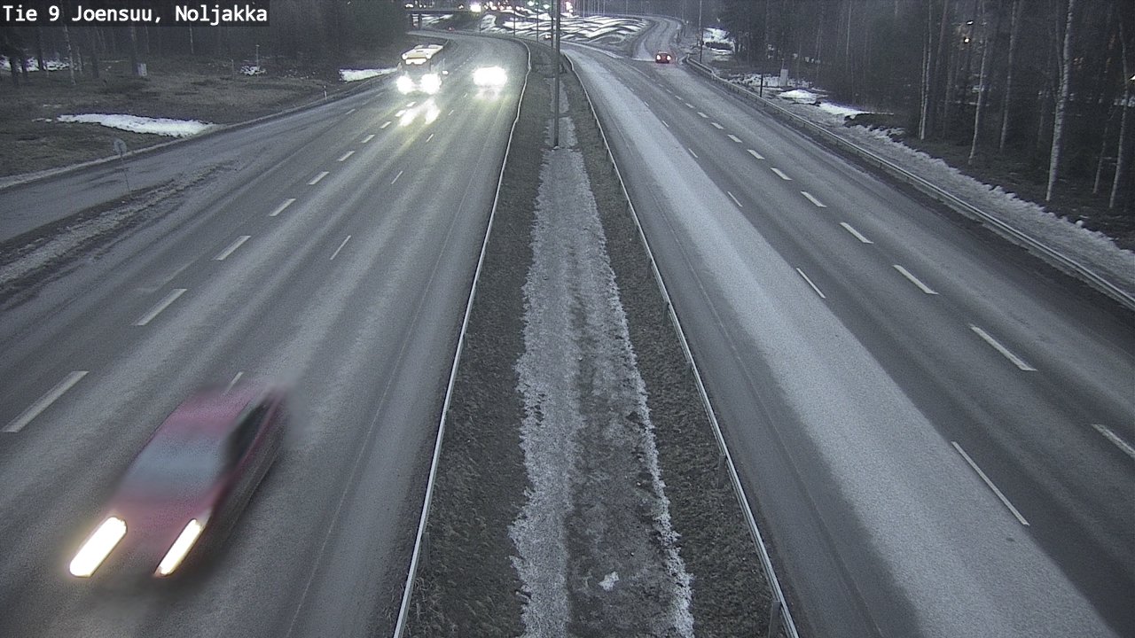 Weather Camera Image Väg 9 Joensuu, Noljakka, Joensuu, Pohjois-Karjala