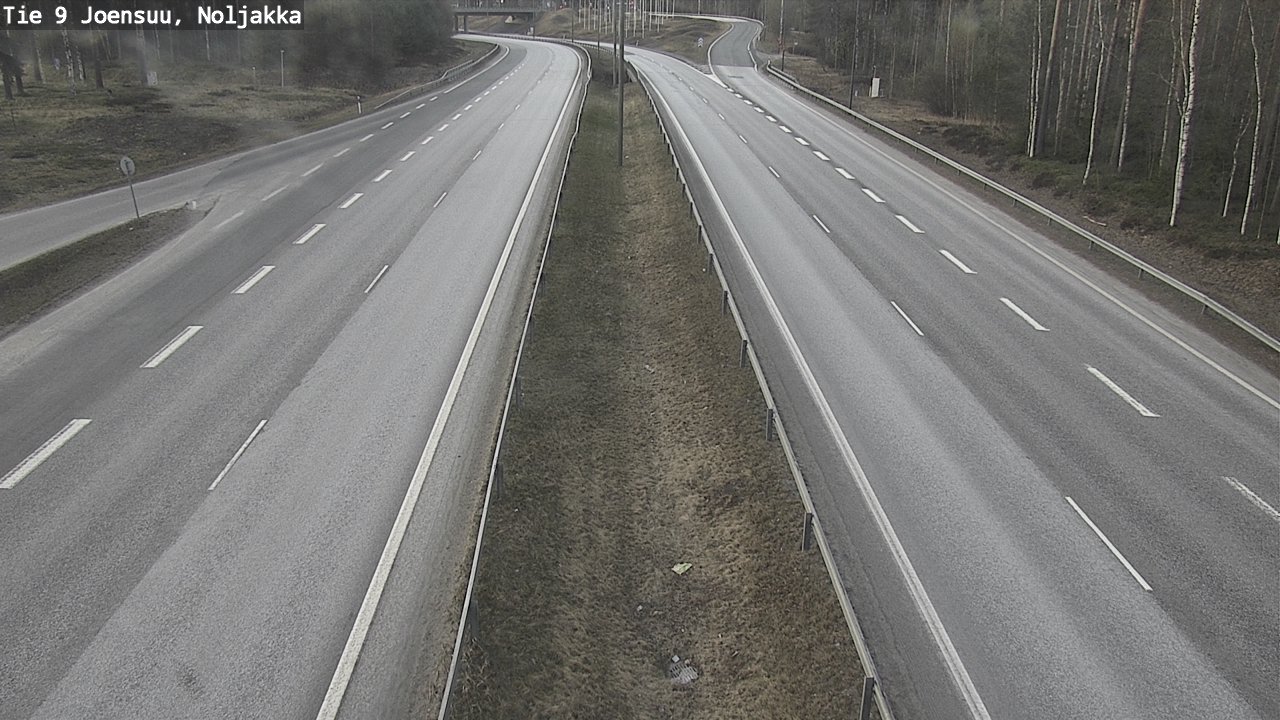 Weather Camera Image Väg 9 Joensuu, Noljakka, Joensuu, Pohjois-Karjala