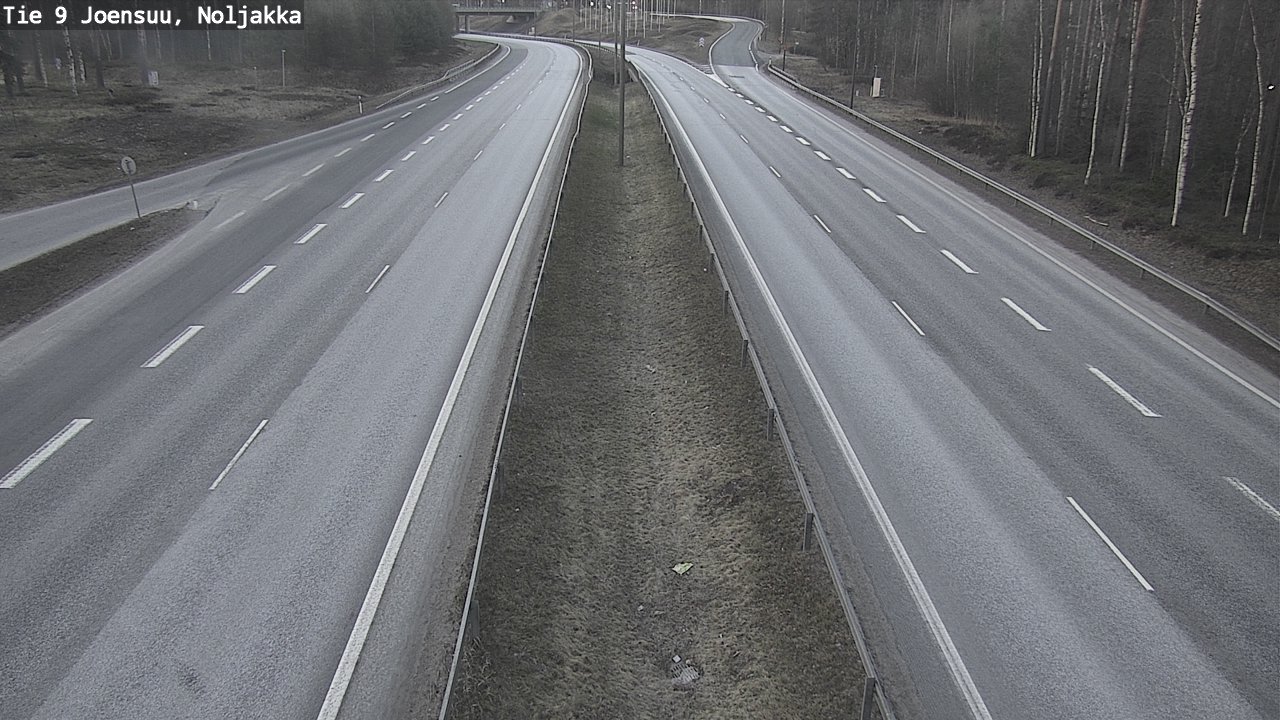 Weather Camera Image Väg 9 Joensuu, Noljakka, Joensuu, Pohjois-Karjala