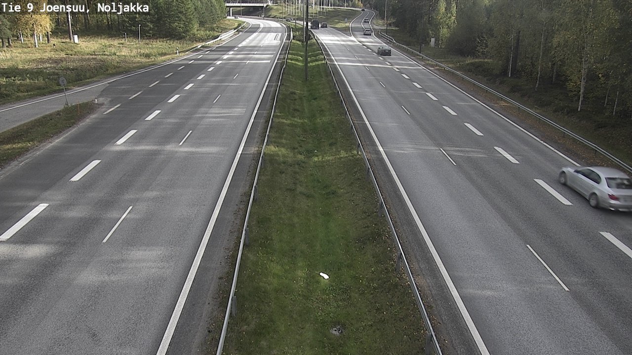 Weather Camera Image Väg 9 Joensuu, Noljakka, Joensuu, Pohjois-Karjala