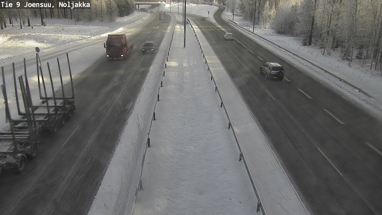Weather Camera Image Väg 9 Joensuu, Noljakka, Joensuu, Pohjois-Karjala