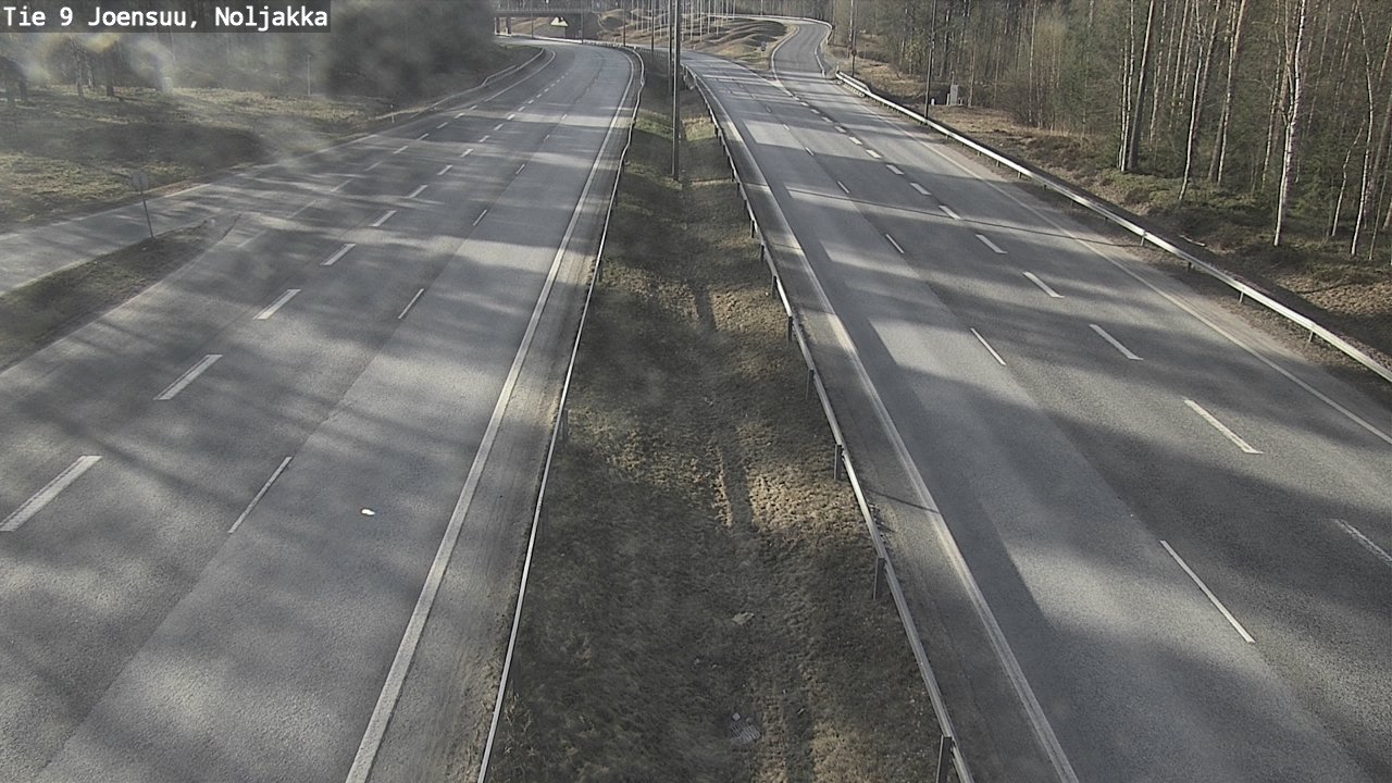 Weather Camera Image Väg 9 Joensuu, Noljakka, Joensuu, Pohjois-Karjala