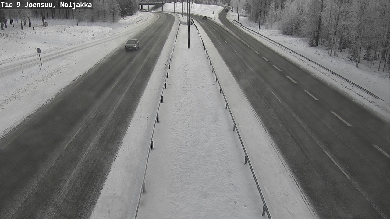 Weather Camera Image Väg 9 Joensuu, Noljakka, Joensuu, Pohjois-Karjala