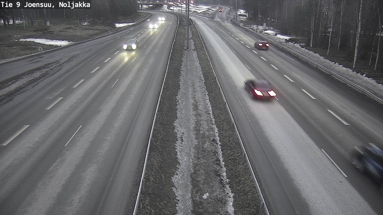 Weather Camera Image Väg 9 Joensuu, Noljakka, Joensuu, Pohjois-Karjala