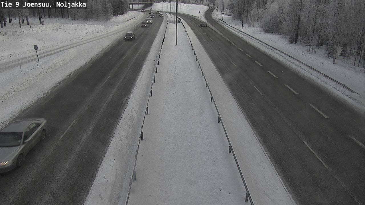Weather Camera Image Väg 9 Joensuu, Noljakka, Joensuu, Pohjois-Karjala