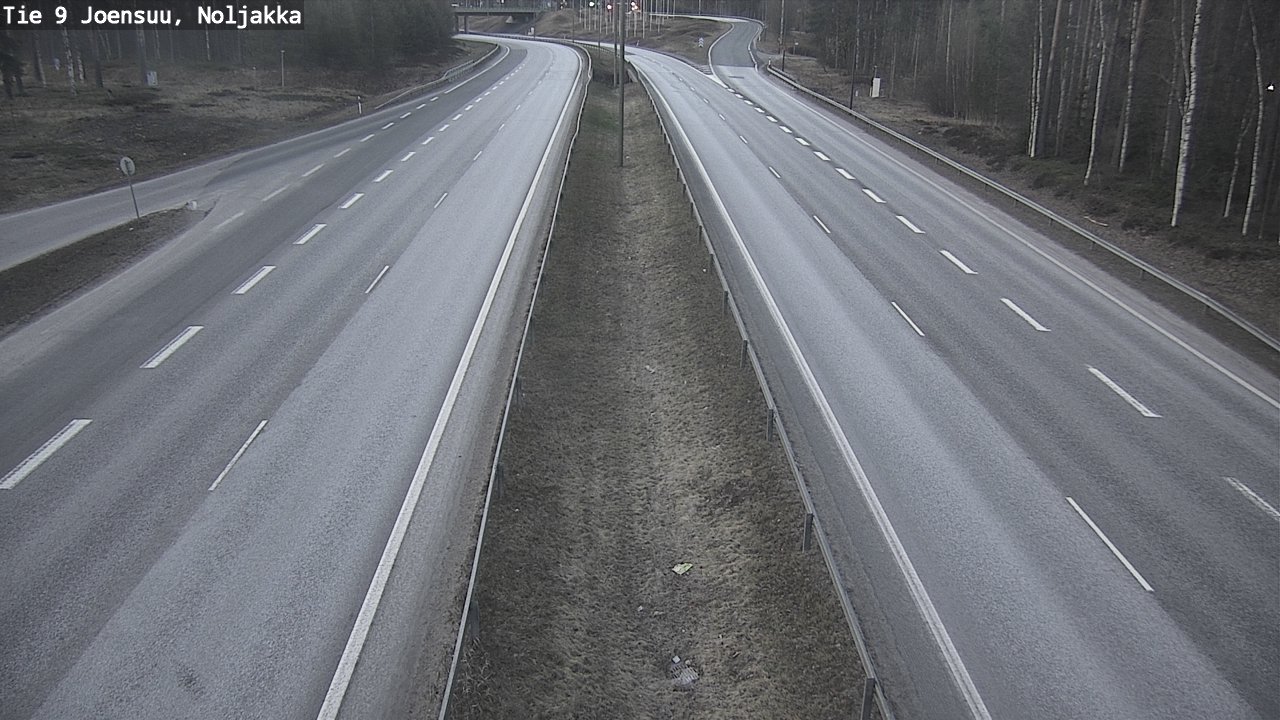 Weather Camera Image Väg 9 Joensuu, Noljakka, Joensuu, Pohjois-Karjala