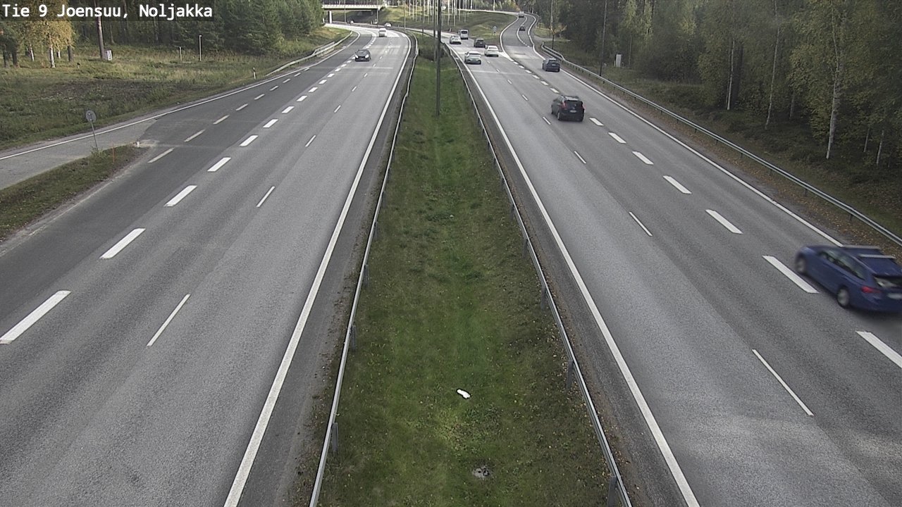 Weather Camera Image Väg 9 Joensuu, Noljakka, Joensuu, Pohjois-Karjala