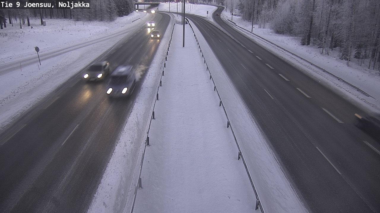 Weather Camera Image Väg 9 Joensuu, Noljakka, Joensuu, Pohjois-Karjala