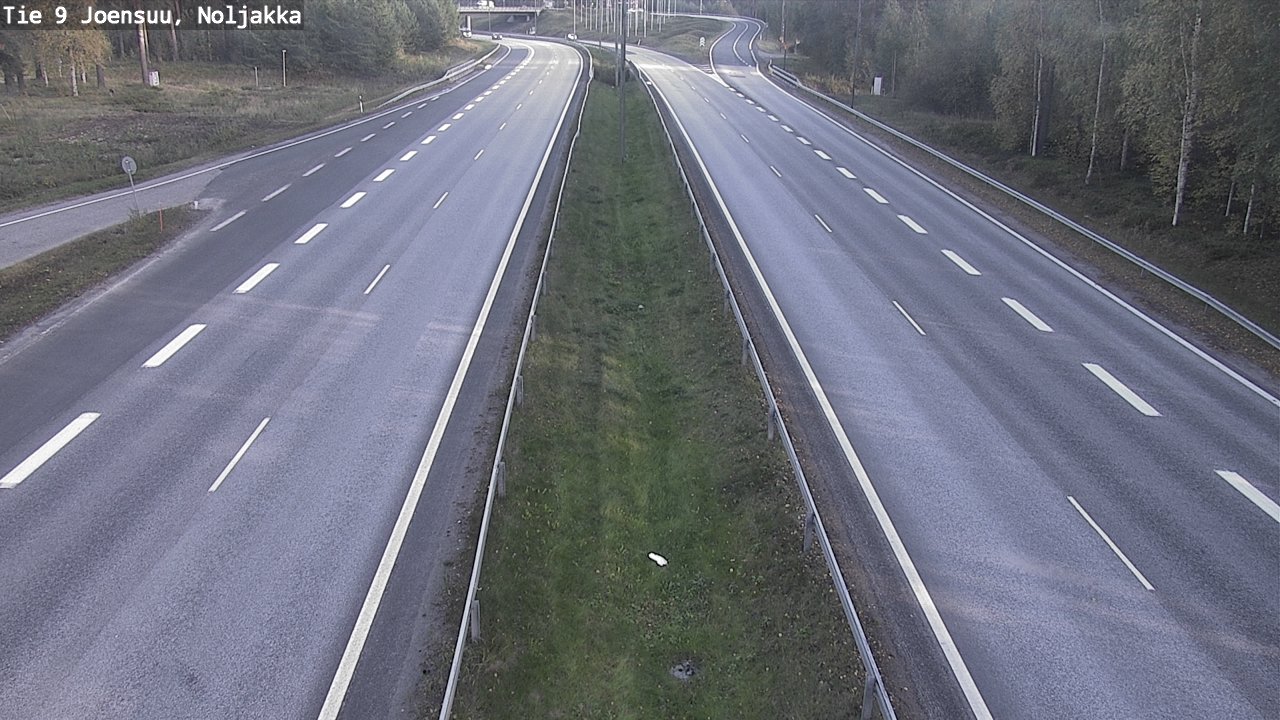 Weather Camera Image Väg 9 Joensuu, Noljakka, Joensuu, Pohjois-Karjala