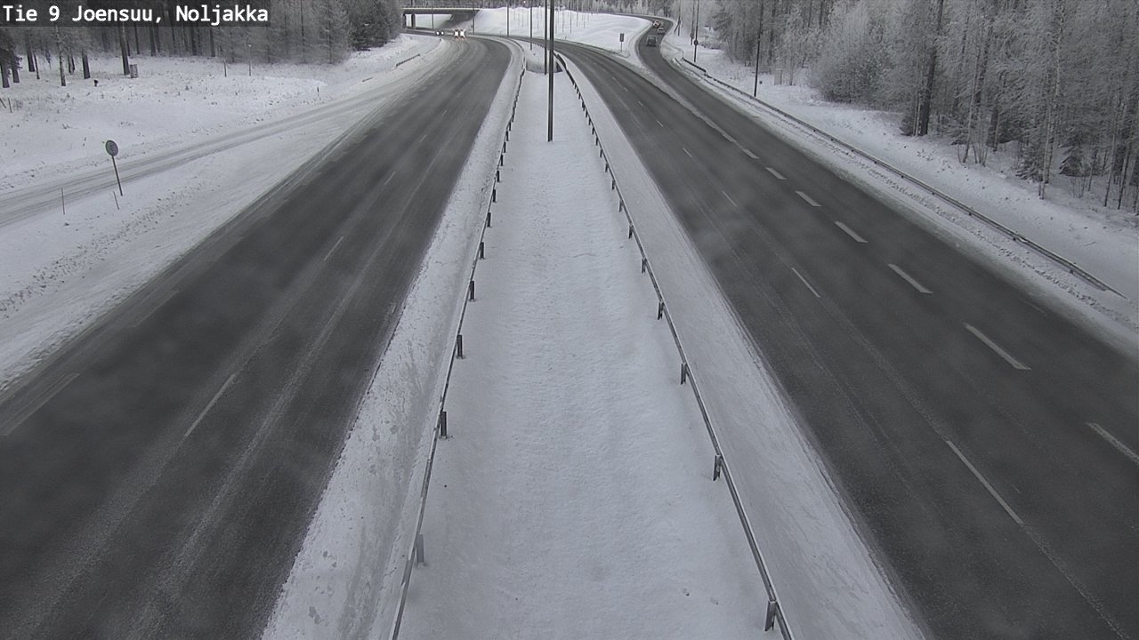 Weather Camera Image Väg 9 Joensuu, Noljakka, Joensuu, Pohjois-Karjala