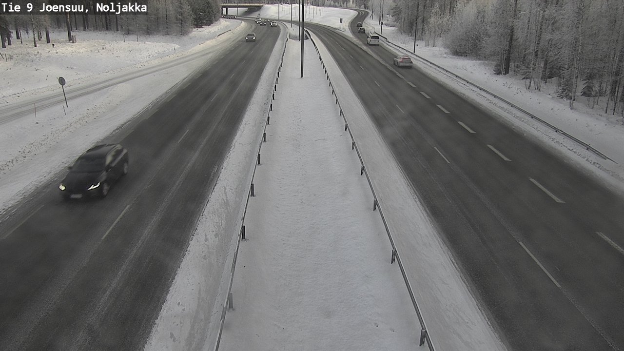 Weather Camera Image Väg 9 Joensuu, Noljakka, Joensuu, Pohjois-Karjala