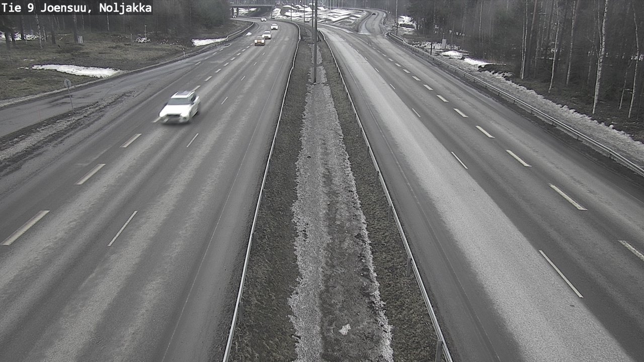 Weather Camera Image Väg 9 Joensuu, Noljakka, Joensuu, Pohjois-Karjala