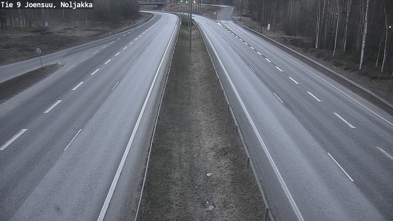 Weather Camera Image Väg 9 Joensuu, Noljakka, Joensuu, Pohjois-Karjala