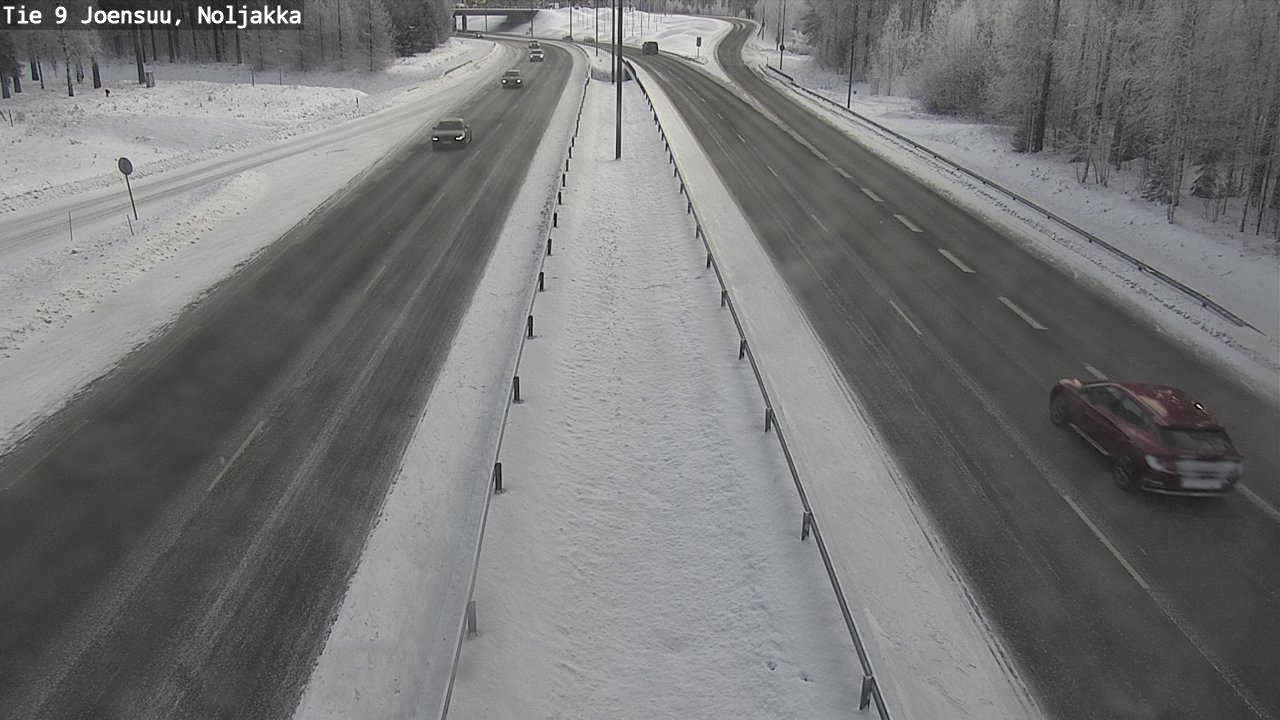 Weather Camera Image Väg 9 Joensuu, Noljakka, Joensuu, Pohjois-Karjala