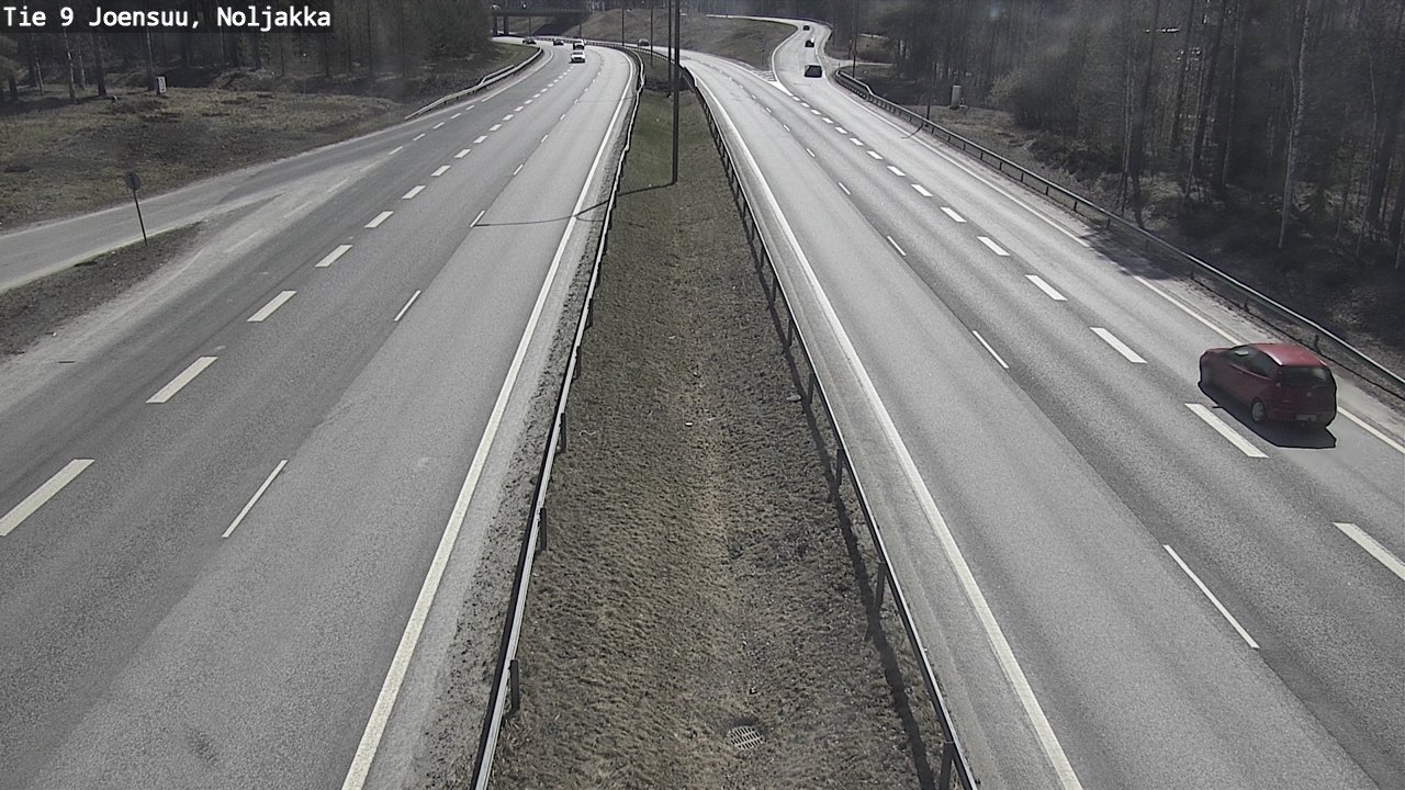 Weather Camera Image Väg 9 Joensuu, Noljakka, Joensuu, Pohjois-Karjala