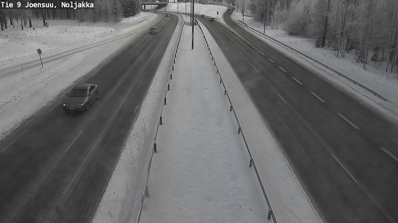 Weather Camera Image Väg 9 Joensuu, Noljakka, Joensuu, Pohjois-Karjala