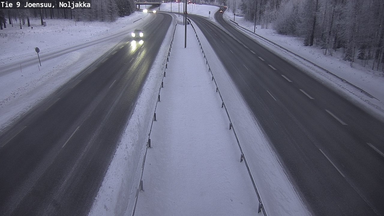 Weather Camera Image Väg 9 Joensuu, Noljakka, Joensuu, Pohjois-Karjala