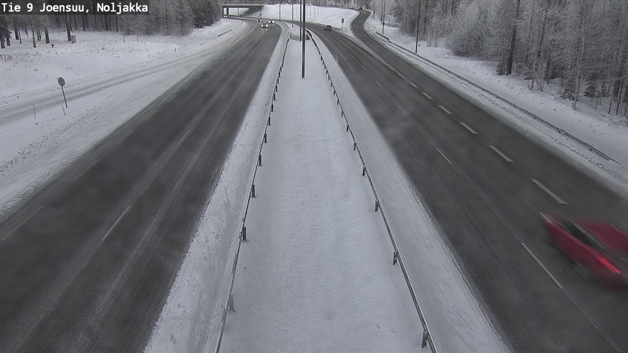 Weather Camera Image Väg 9 Joensuu, Noljakka, Joensuu, Pohjois-Karjala