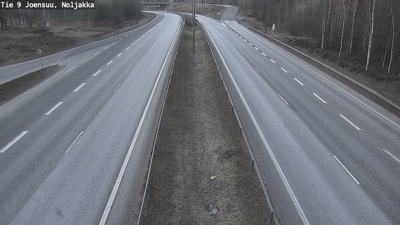 Weather Camera Image Väg 9 Joensuu, Noljakka, Joensuu, Pohjois-Karjala
