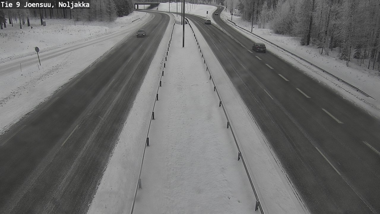 Weather Camera Image Väg 9 Joensuu, Noljakka, Joensuu, Pohjois-Karjala