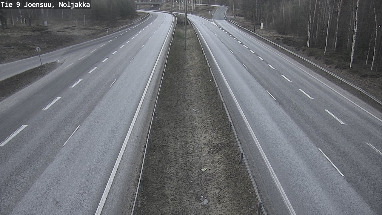 Weather Camera Image Väg 9 Joensuu, Noljakka, Joensuu, Pohjois-Karjala