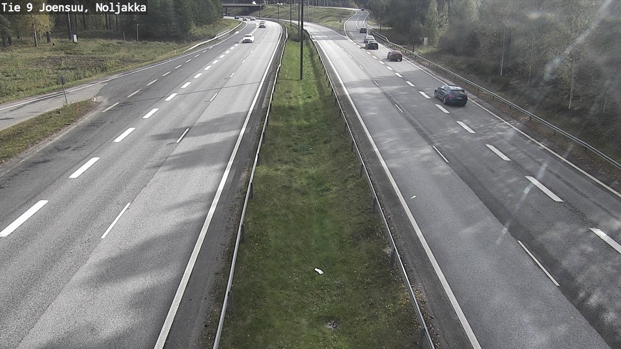 Weather Camera Image Väg 9 Joensuu, Noljakka, Joensuu, Pohjois-Karjala