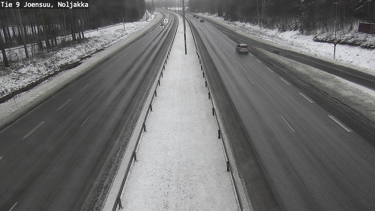 Weather Camera Image Väg 9 Joensuu, Noljakka, Joensuu, Pohjois-Karjala