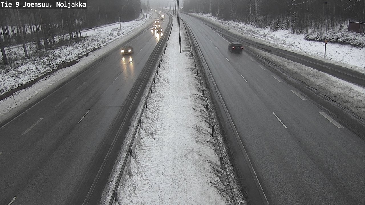 Weather Camera Image Väg 9 Joensuu, Noljakka, Joensuu, Pohjois-Karjala