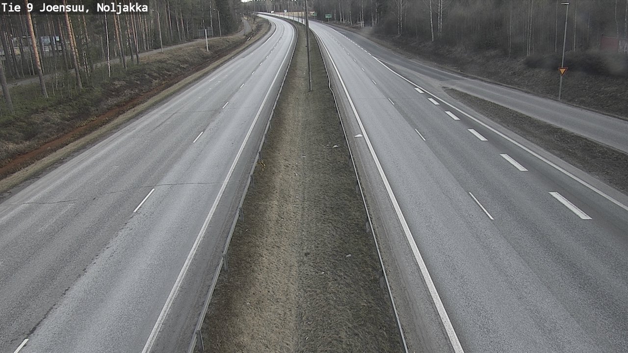 Weather Camera Image Väg 9 Joensuu, Noljakka, Joensuu, Pohjois-Karjala
