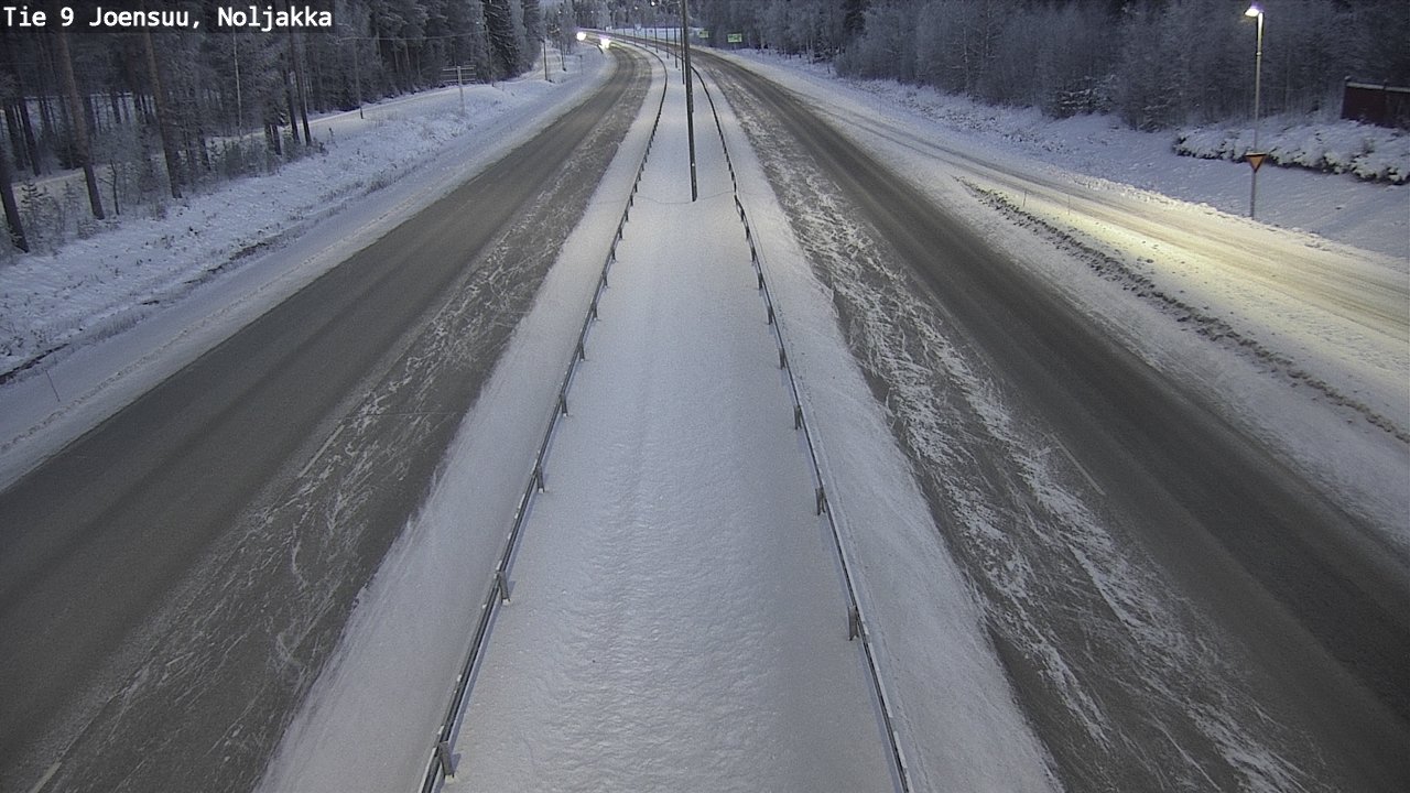 Weather Camera Image Väg 9 Joensuu, Noljakka, Joensuu, Pohjois-Karjala