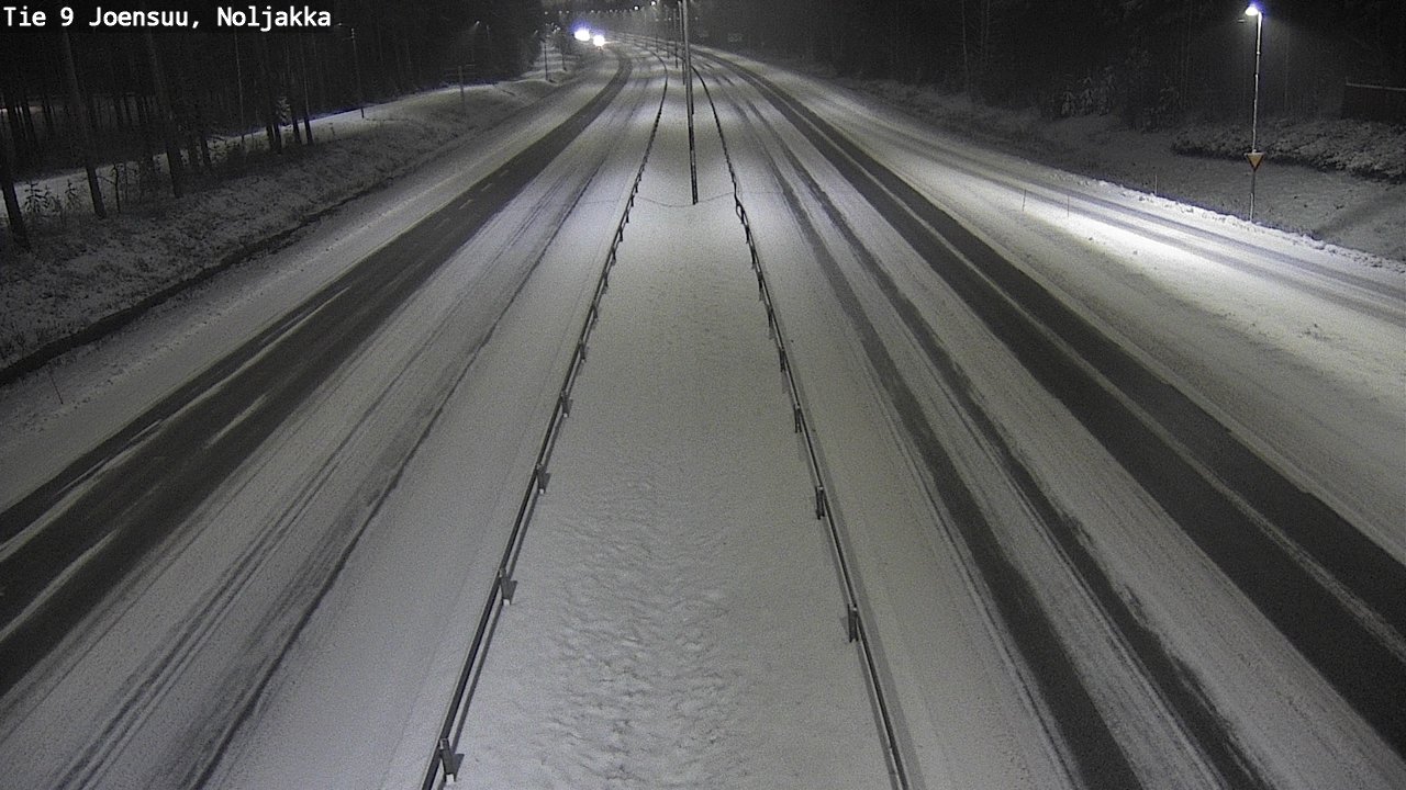 Weather Camera Image Väg 9 Joensuu, Noljakka, Joensuu, Pohjois-Karjala