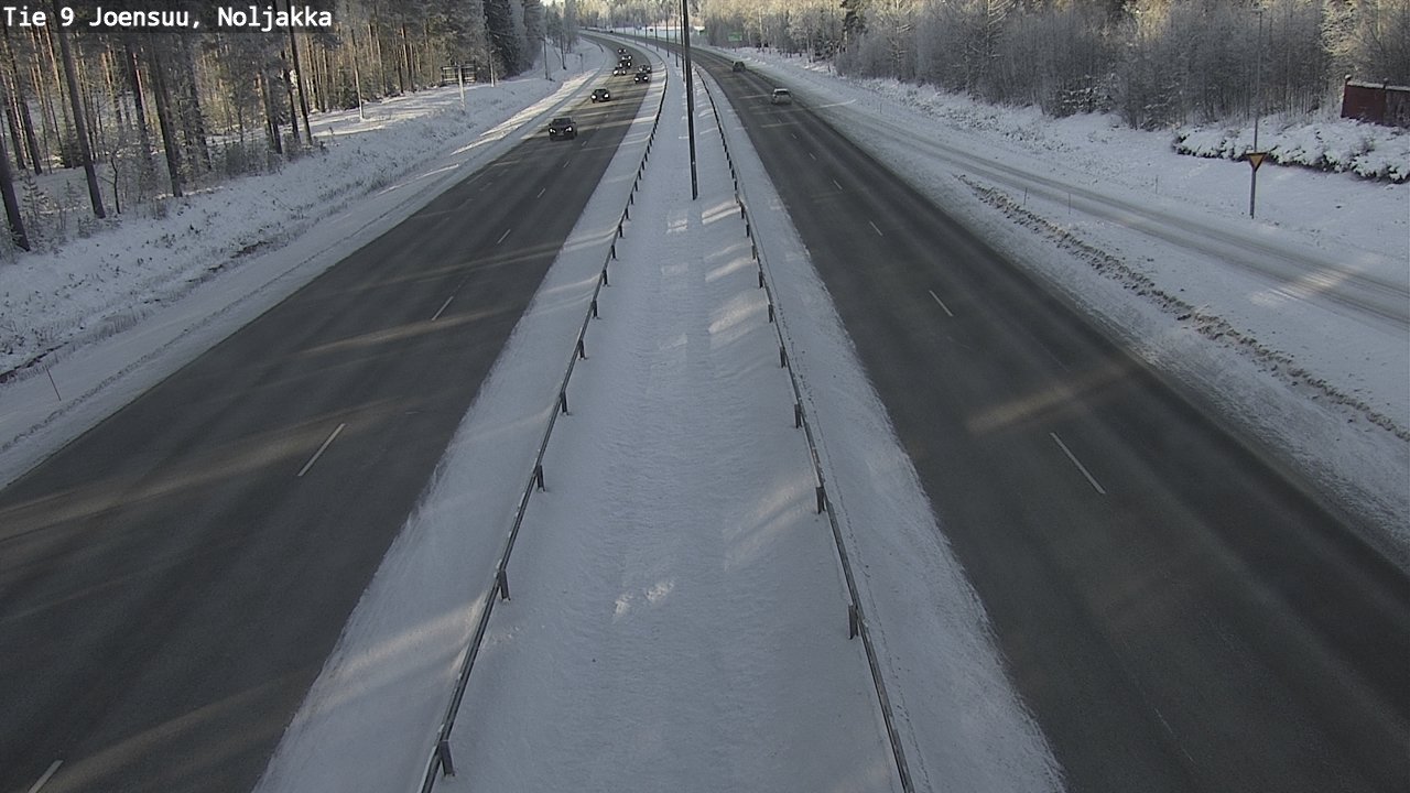 Weather Camera Image Väg 9 Joensuu, Noljakka, Joensuu, Pohjois-Karjala