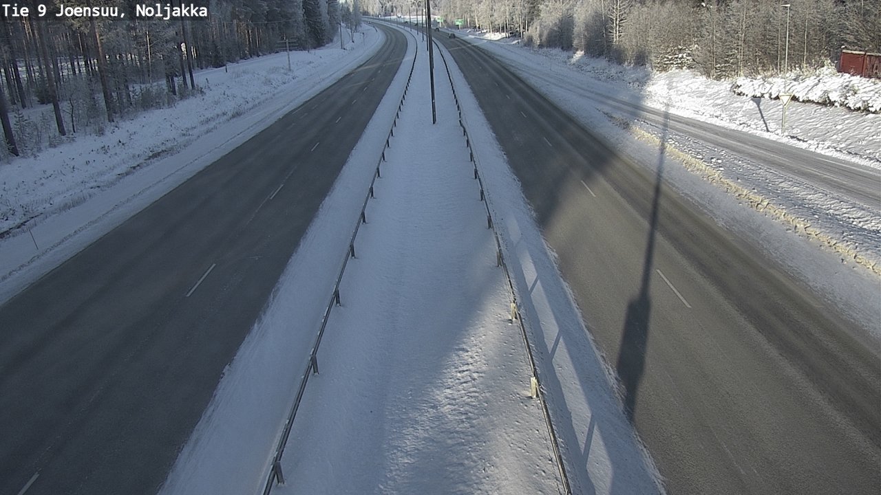Weather Camera Image Väg 9 Joensuu, Noljakka, Joensuu, Pohjois-Karjala