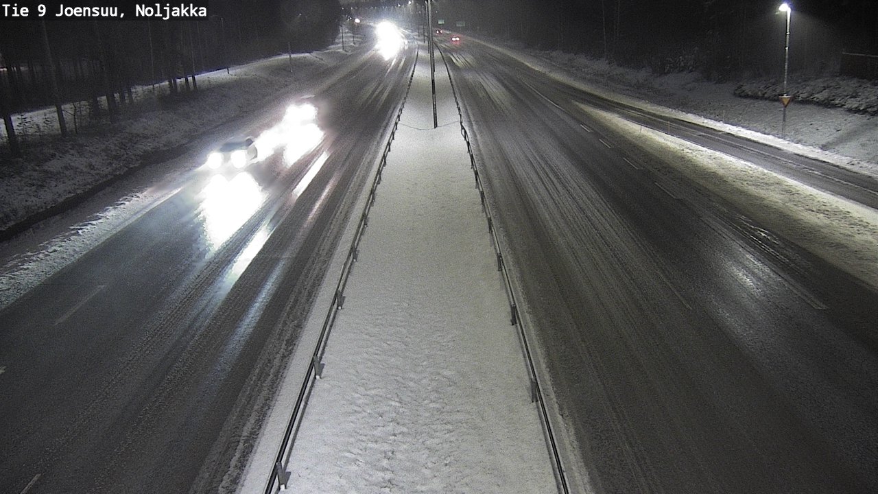 Weather Camera Image Väg 9 Joensuu, Noljakka, Joensuu, Pohjois-Karjala