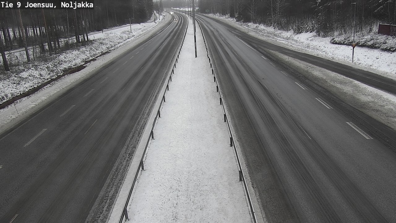 Weather Camera Image Väg 9 Joensuu, Noljakka, Joensuu, Pohjois-Karjala