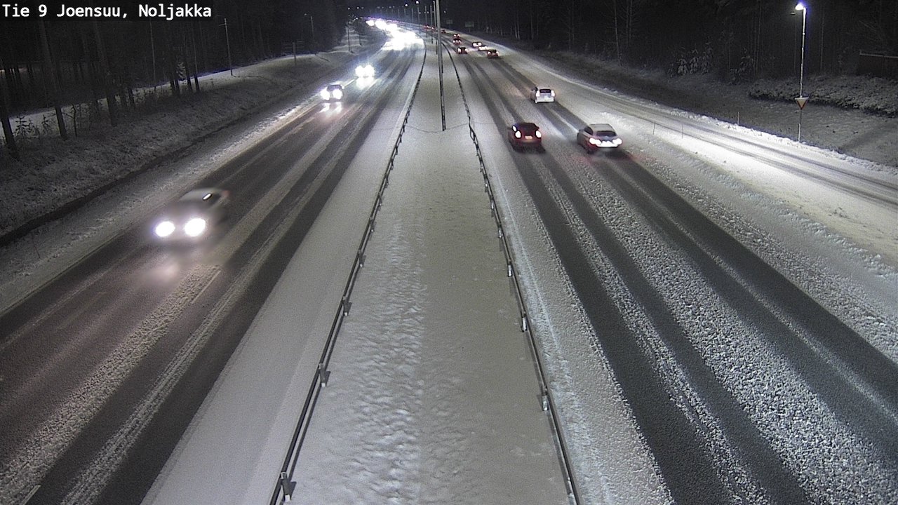 Weather Camera Image Väg 9 Joensuu, Noljakka, Joensuu, Pohjois-Karjala