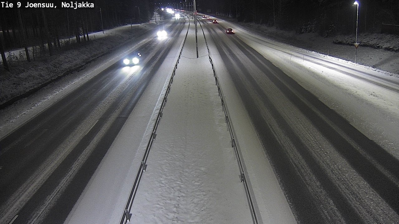 Weather Camera Image Väg 9 Joensuu, Noljakka, Joensuu, Pohjois-Karjala