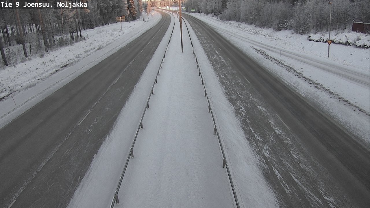 Weather Camera Image Väg 9 Joensuu, Noljakka, Joensuu, Pohjois-Karjala
