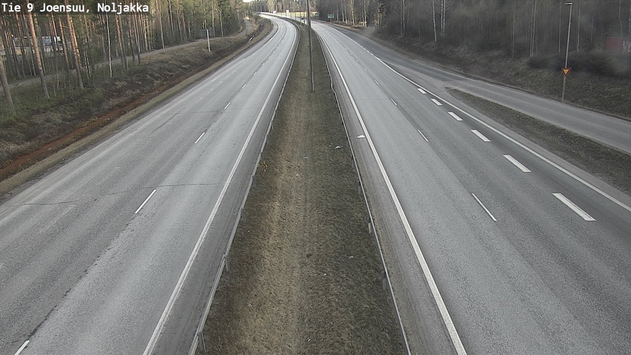 Weather Camera Image Väg 9 Joensuu, Noljakka, Joensuu, Pohjois-Karjala