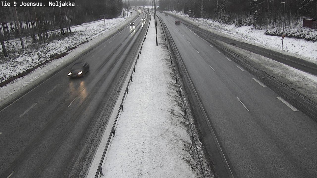 Weather Camera Image Väg 9 Joensuu, Noljakka, Joensuu, Pohjois-Karjala