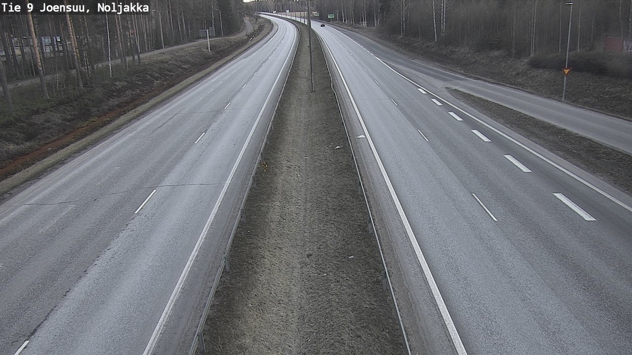 Weather Camera Image Väg 9 Joensuu, Noljakka, Joensuu, Pohjois-Karjala