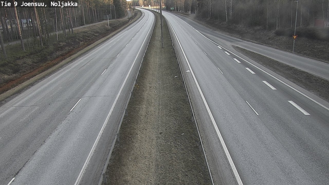 Weather Camera Image Väg 9 Joensuu, Noljakka, Joensuu, Pohjois-Karjala