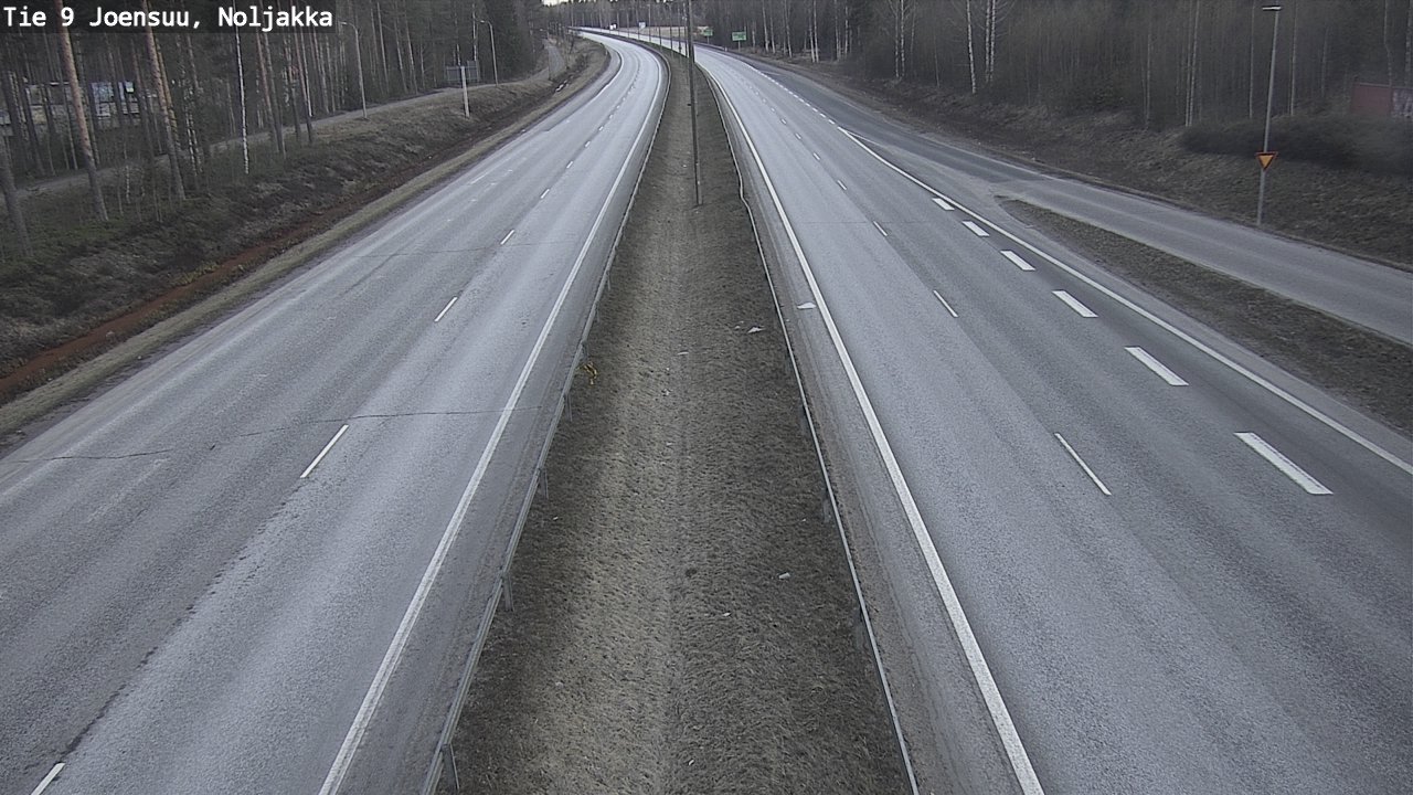Weather Camera Image Väg 9 Joensuu, Noljakka, Joensuu, Pohjois-Karjala