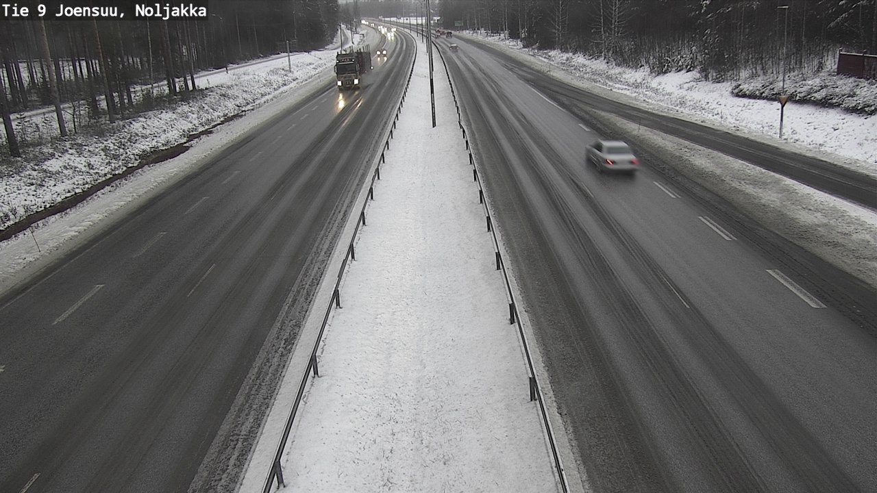 Weather Camera Image Väg 9 Joensuu, Noljakka, Joensuu, Pohjois-Karjala